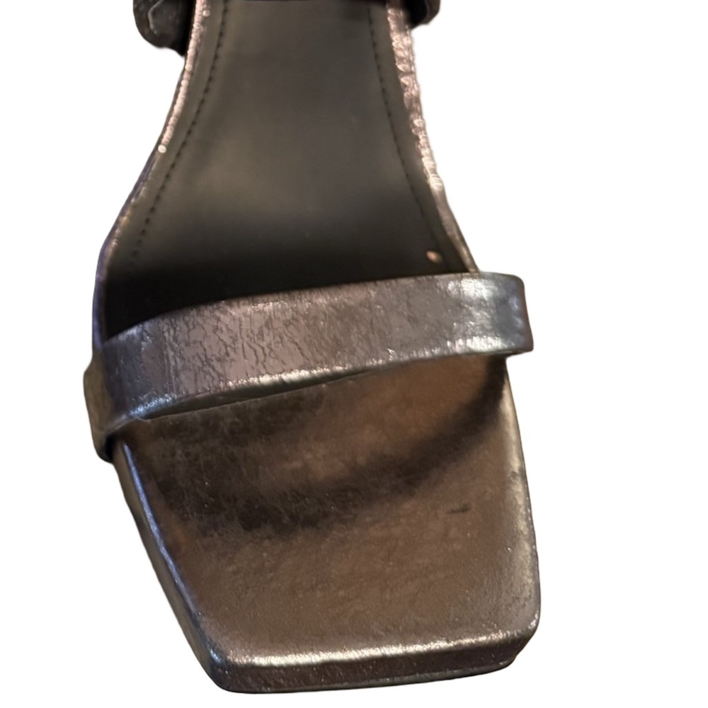 DKNY NWT Sz 9M Stunning Shimmering Leather Gunmetal Stiletto High Heels (SH061) - Picture 3 of 12